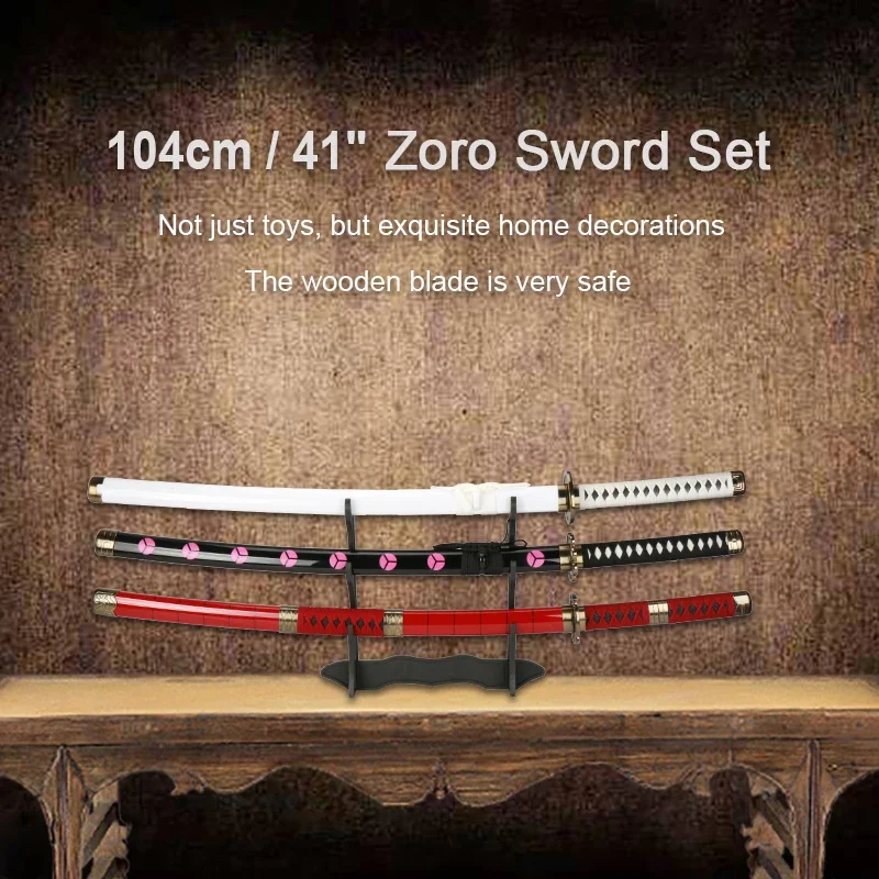 Cosplay Prop Dagger - Épées Roronoa Zoro 3 pièces 2026,