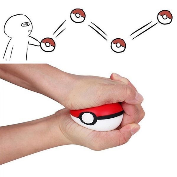 Pokeball Cosplay Prop - Balle anti-stress en mousse élastique Pokeball